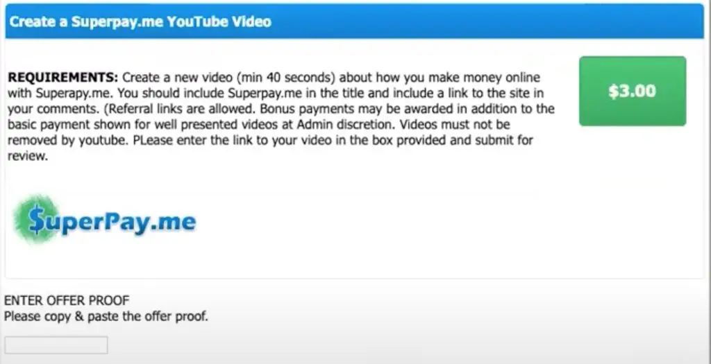 youtube payment proof video